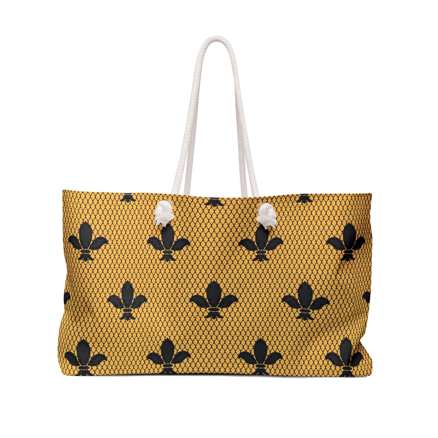 Black and Gold Fleur De Lis Oversized Bag