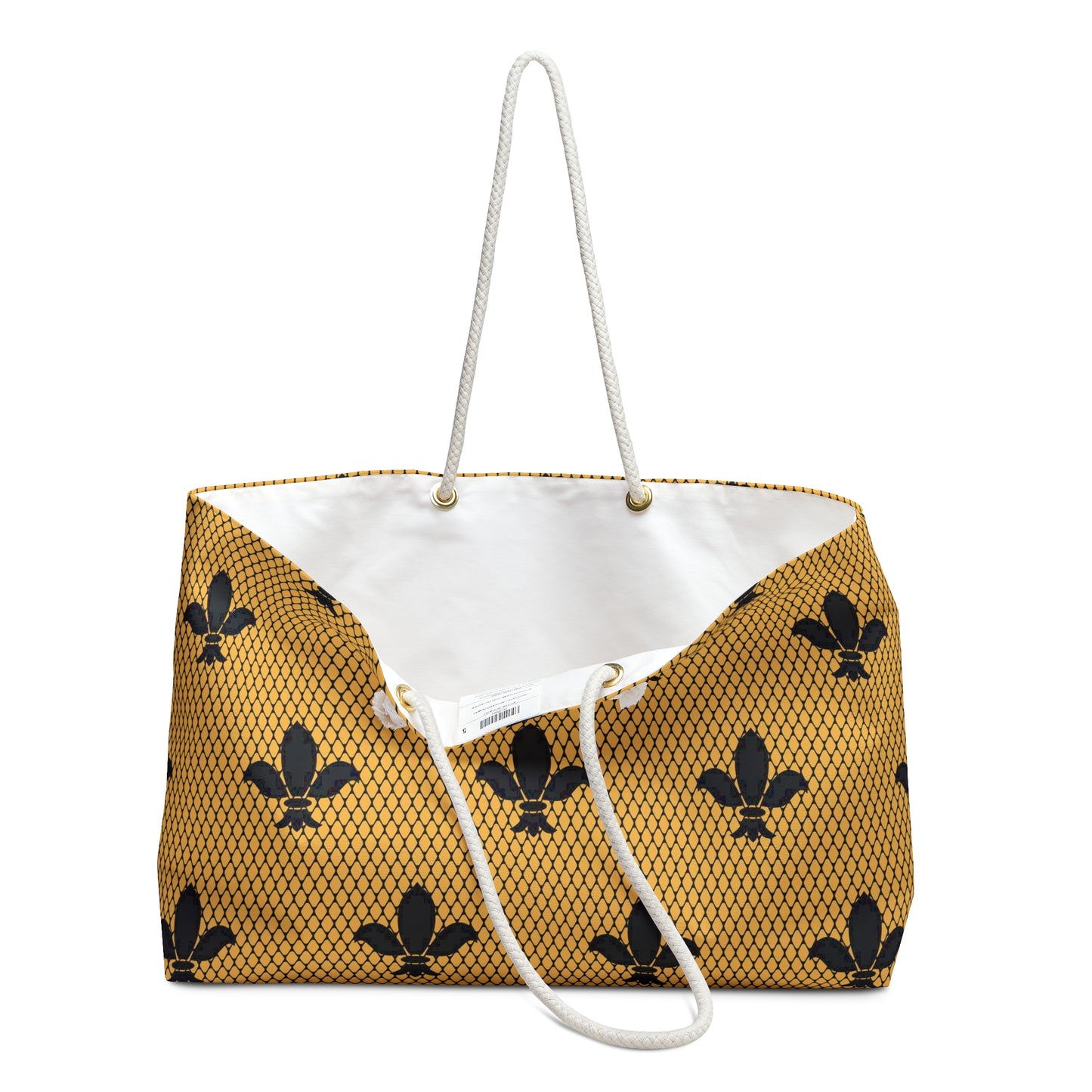 Black and Gold Fleur De Lis Oversized Bag