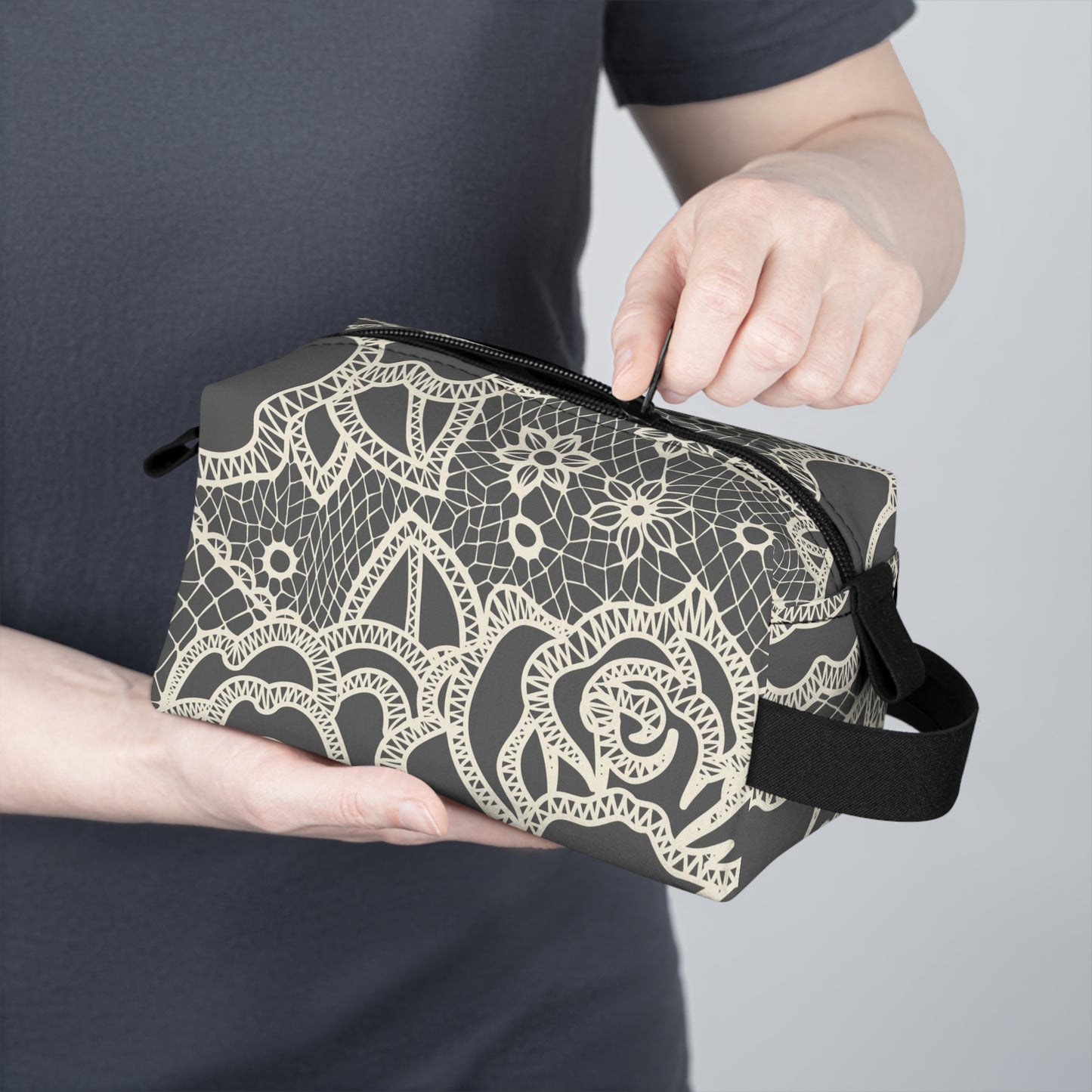 Black Roses Lace Toiletry Bag