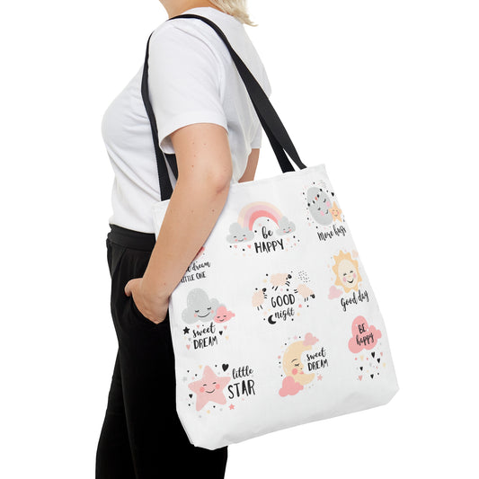 Sweet Dreams Moon and Stars Tote Bag