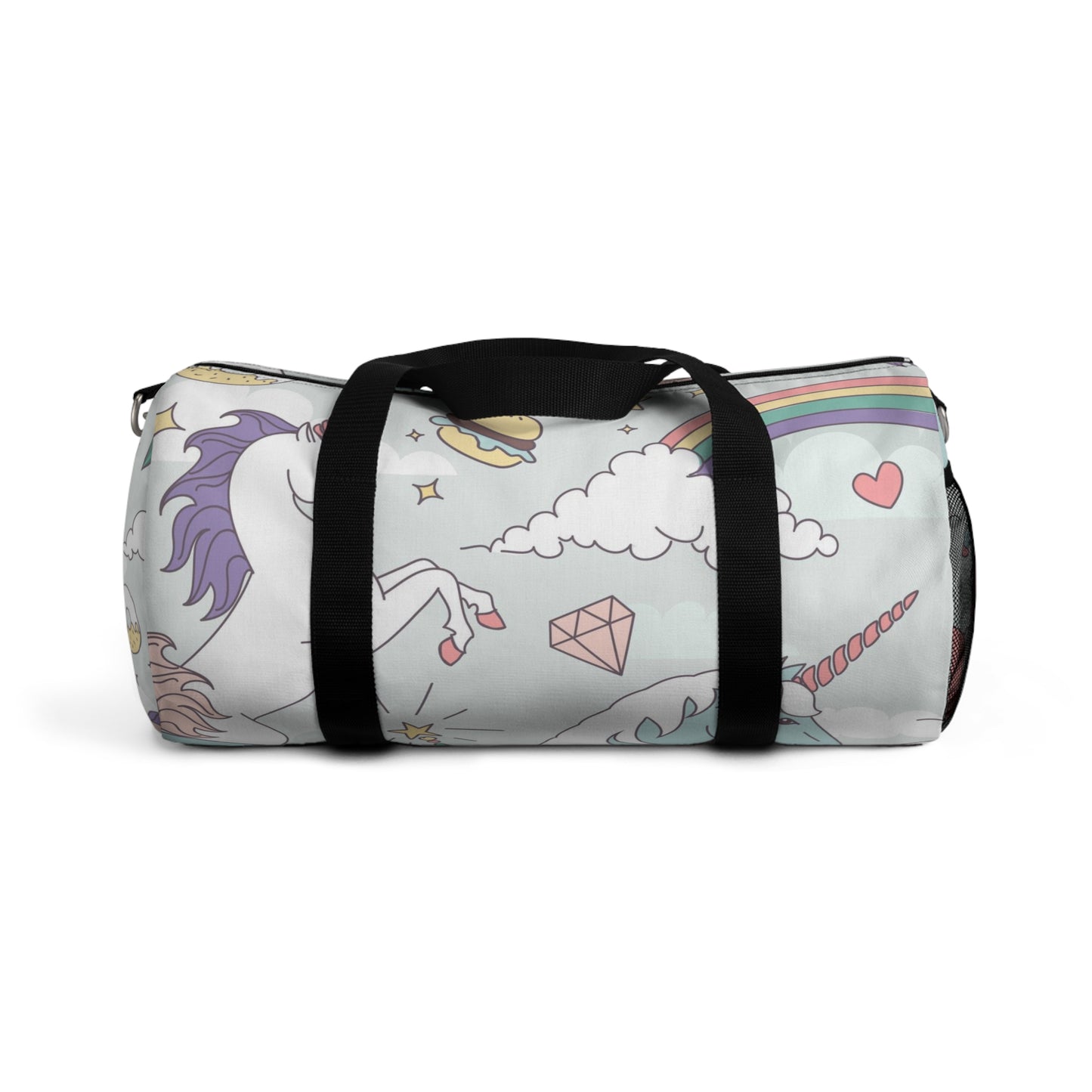 Unicorns Light Blue Duffel Bag