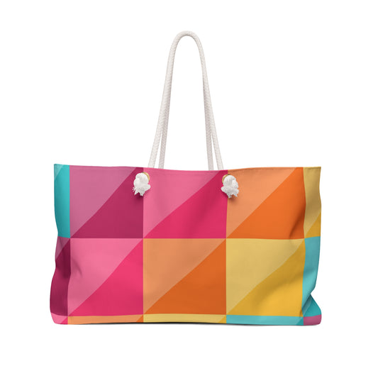 Geometric Square Colors Oversized Bag