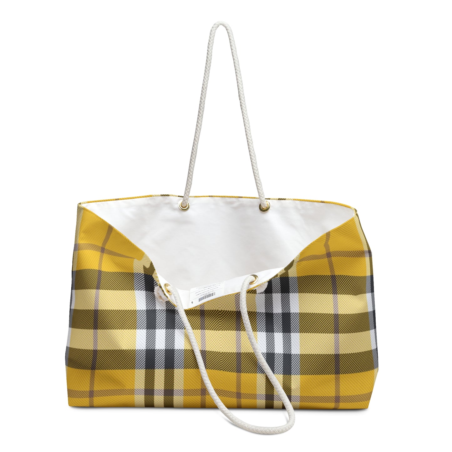 Yellow Plaid Oversized Bag