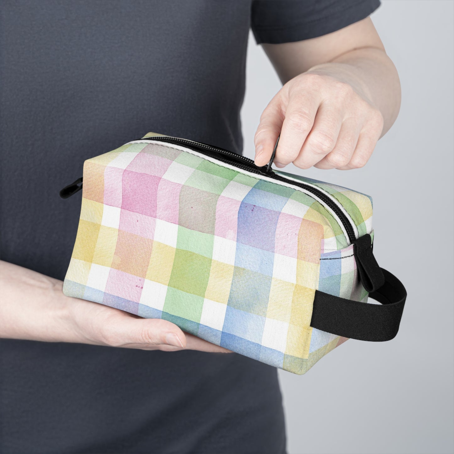 Pastel Plaid Toiletry Bag