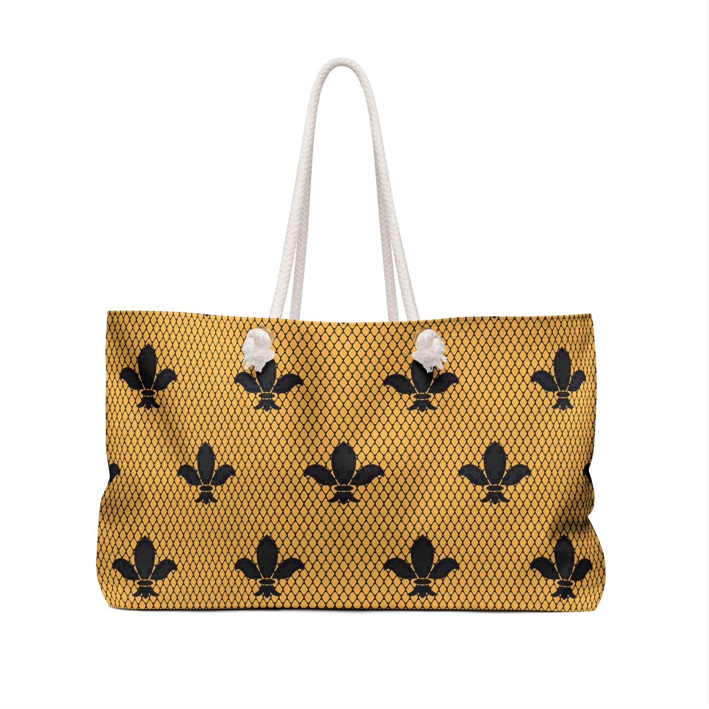 Black and Gold Fleur De Lis Oversized Bag