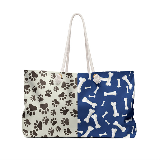 Paw Prints and Bones Oversized Doggy Bag