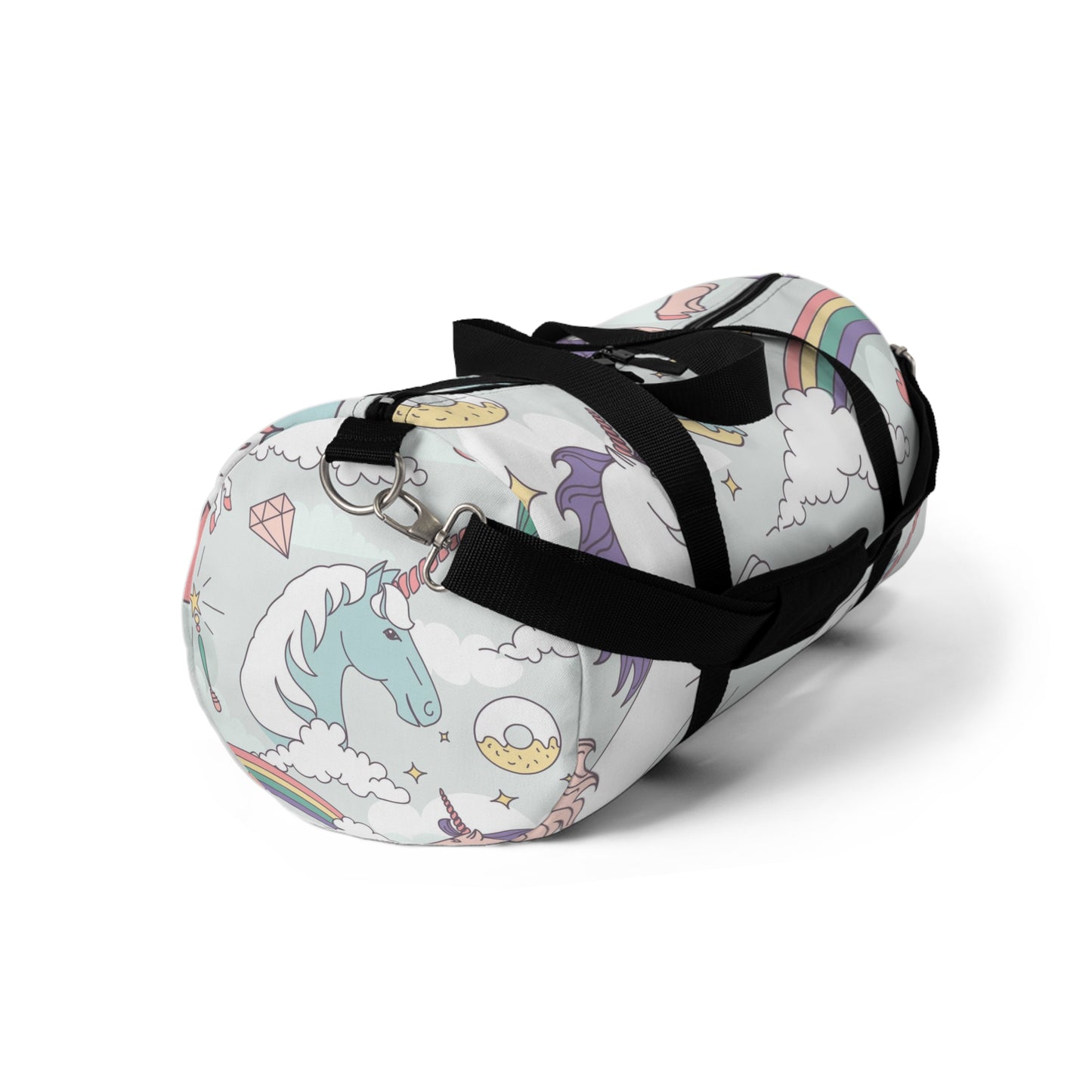 Unicorns Light Blue Duffel Bag