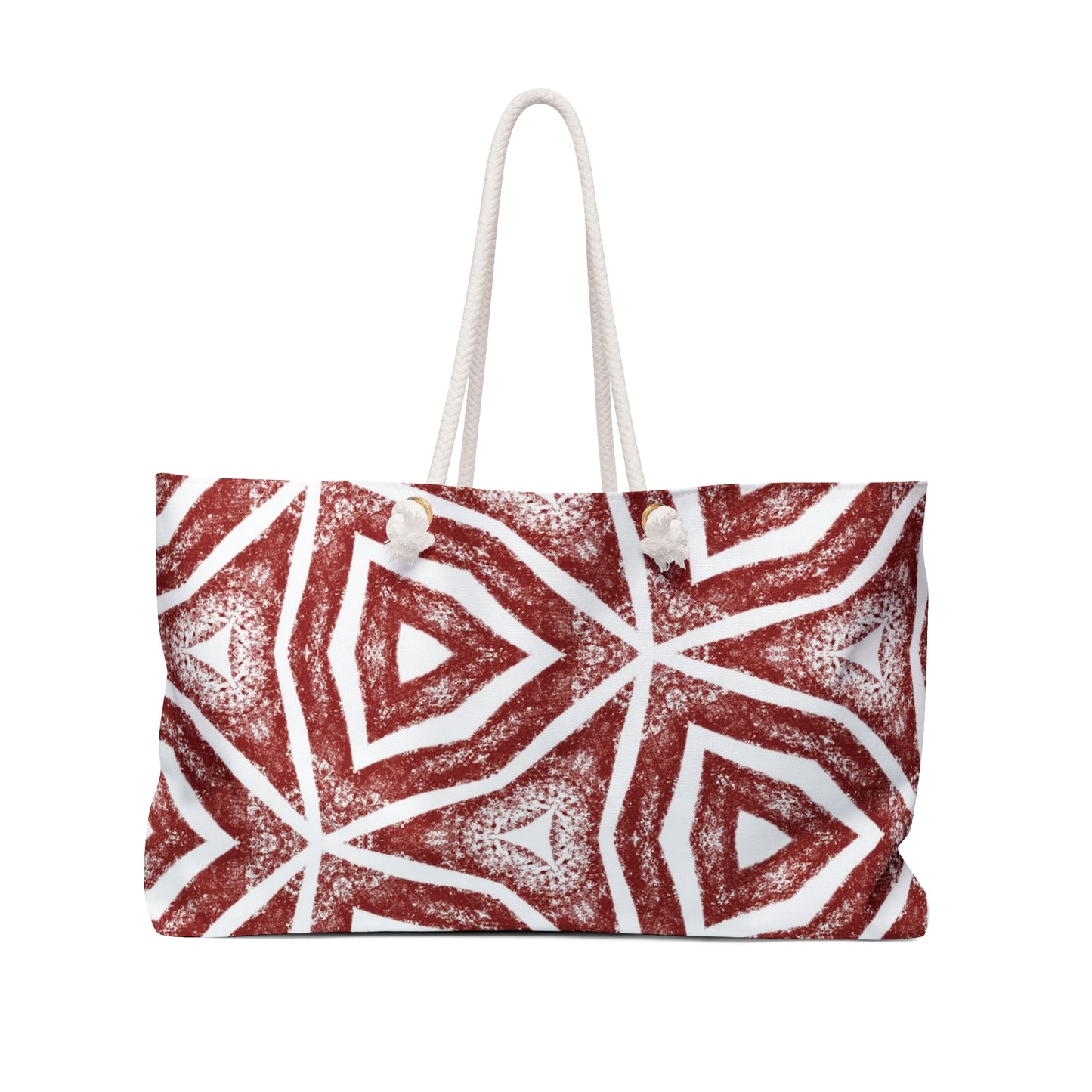 Red Chevron Pattern Oversized Bag