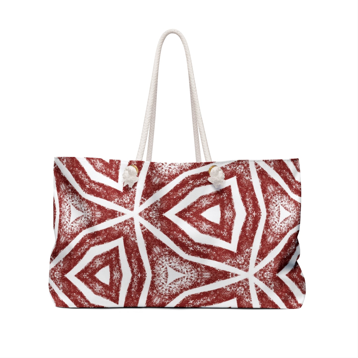 Red Chevron Pattern Oversized Bag