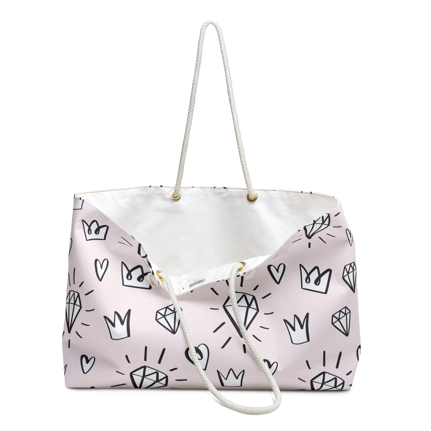 Princess Pink Diamonds and Crowns Oversized Bag