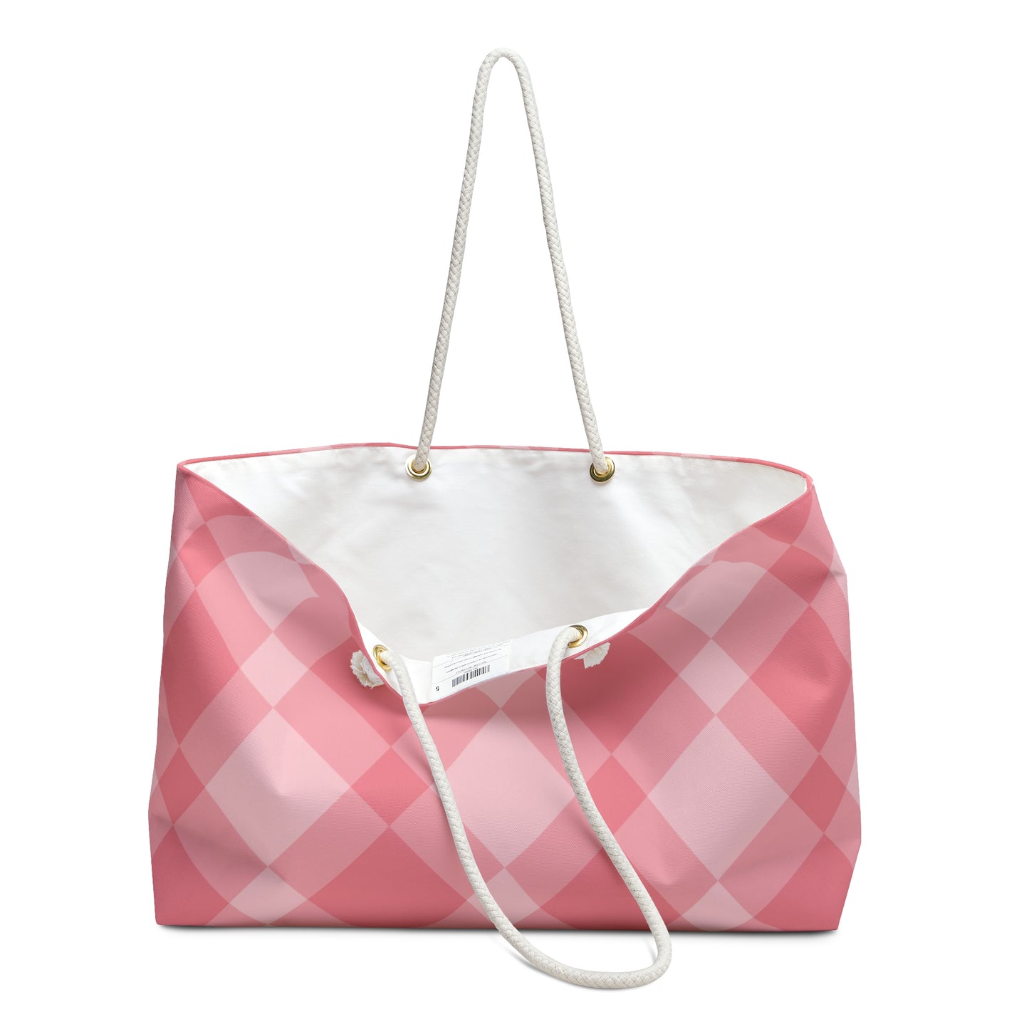 Pink Rhombus Geometric Shapes Oversized Bag